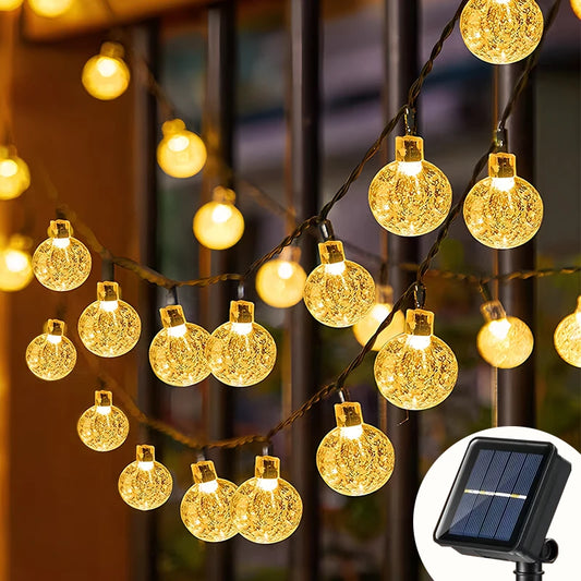 CrystalGlow Solar String Lights – 30 to 100 LEDs