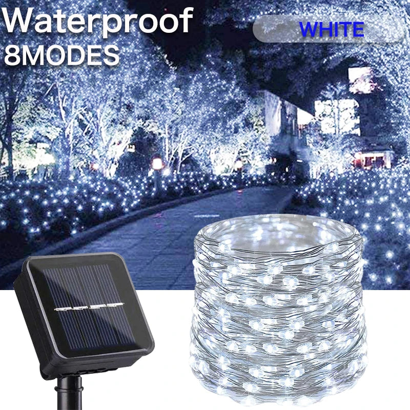 Ultra-Long Solar String Lights – Up to 1000 LEDs