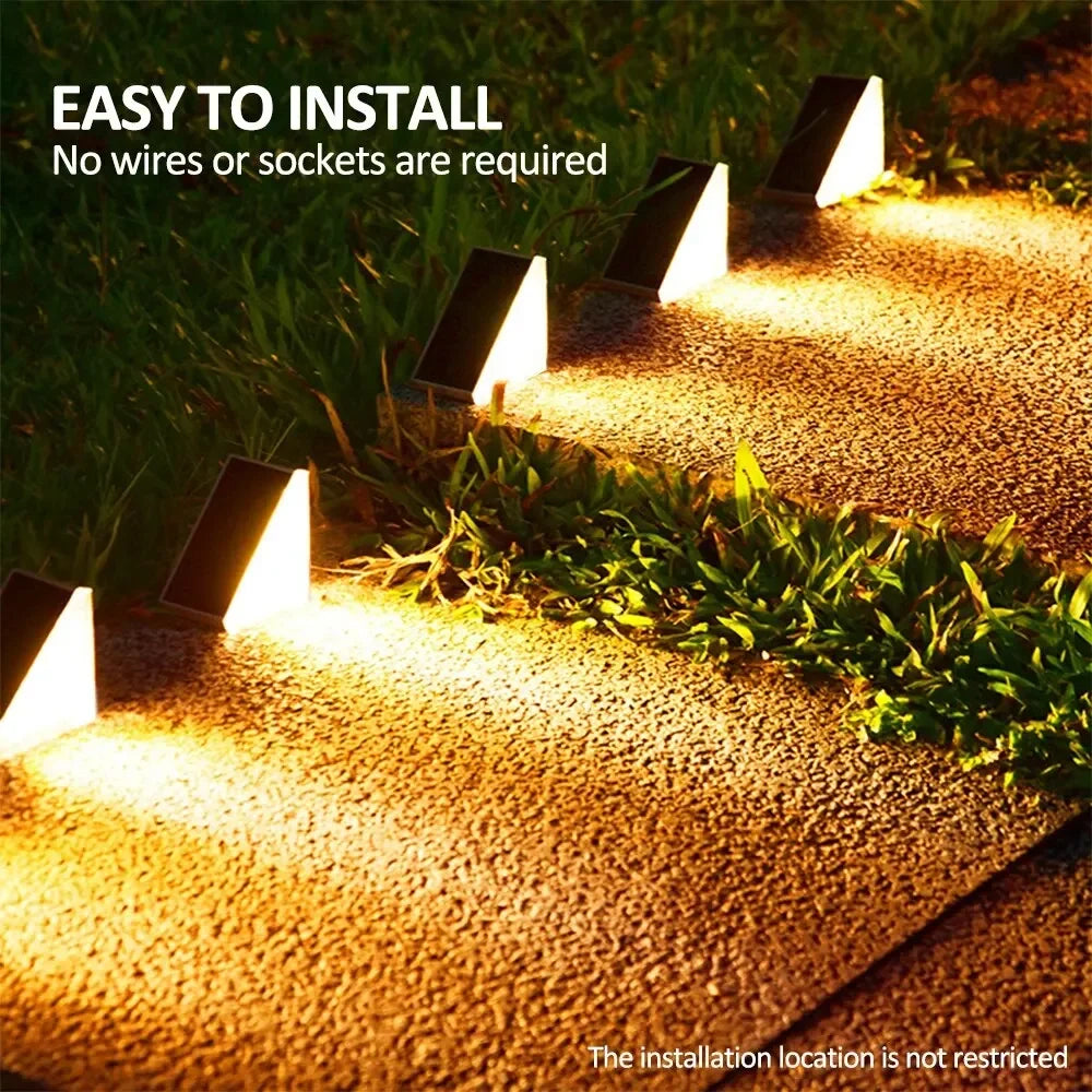 Corner Solar Step Lights – Warm Or White