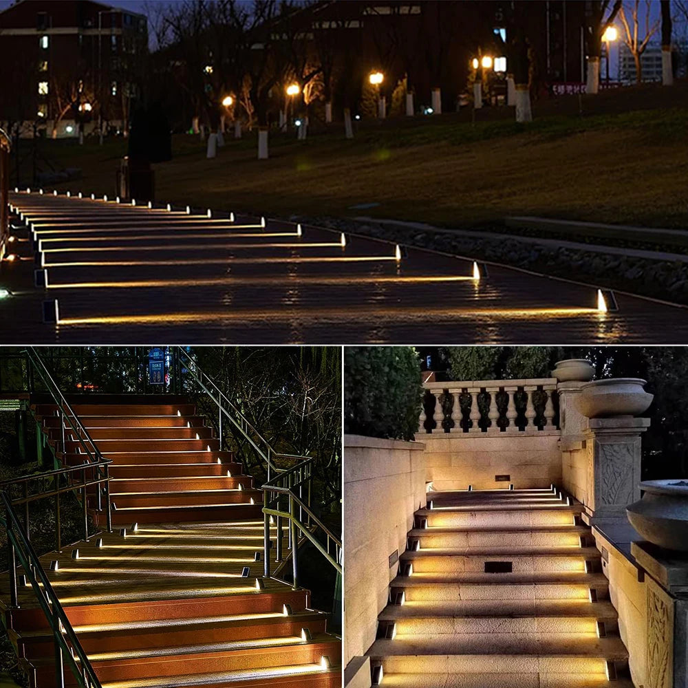 Corner Solar Step Lights – Warm Or White