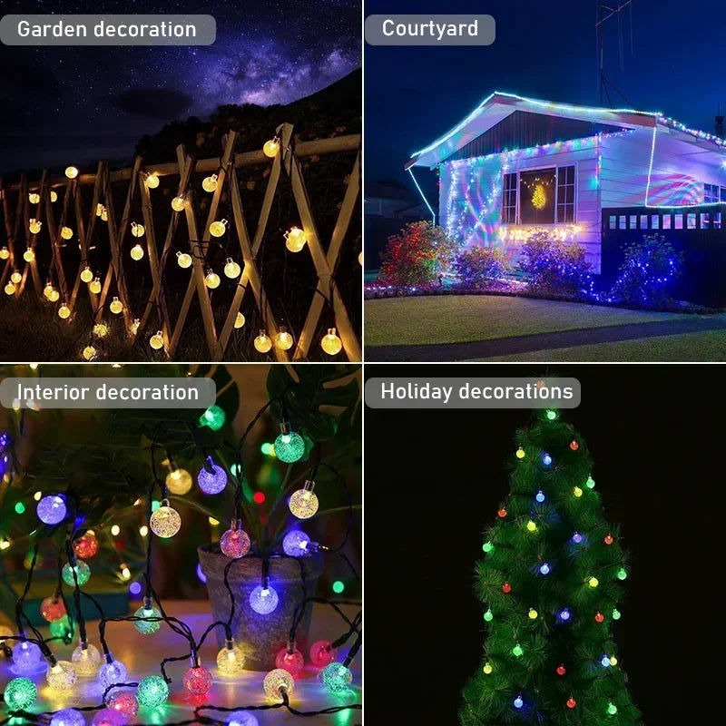 CrystalGlow Solar String Lights – 30 to 100 LEDs