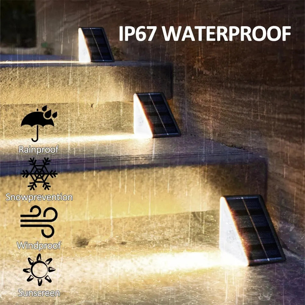 Corner Solar Step Lights – Warm Or White