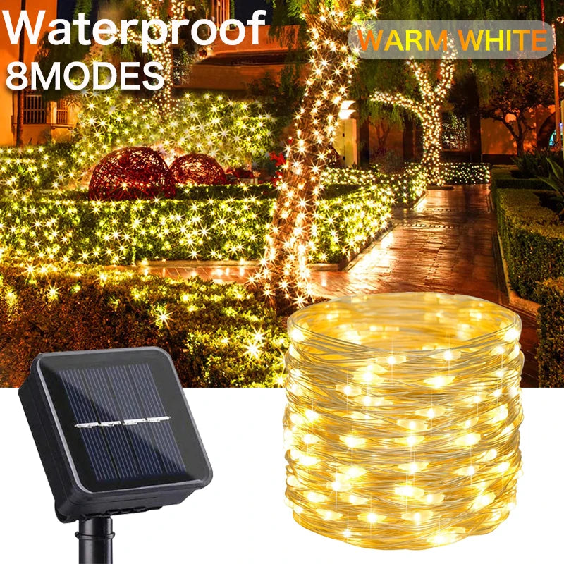 Ultra-Long Solar String Lights – Up to 1000 LEDs