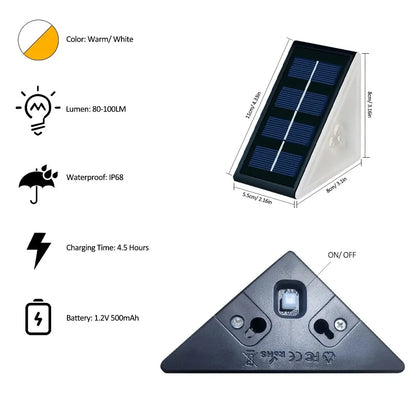 Corner Solar Step Lights – Warm Or White