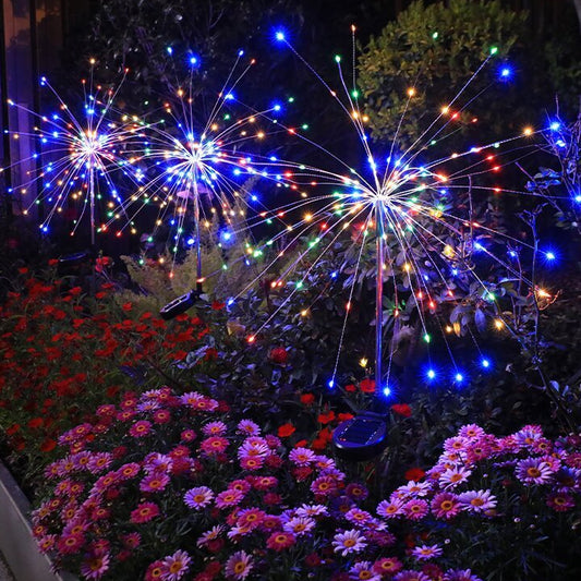 Fireworks Solar Garden Lights – 60 to 200 LEDs